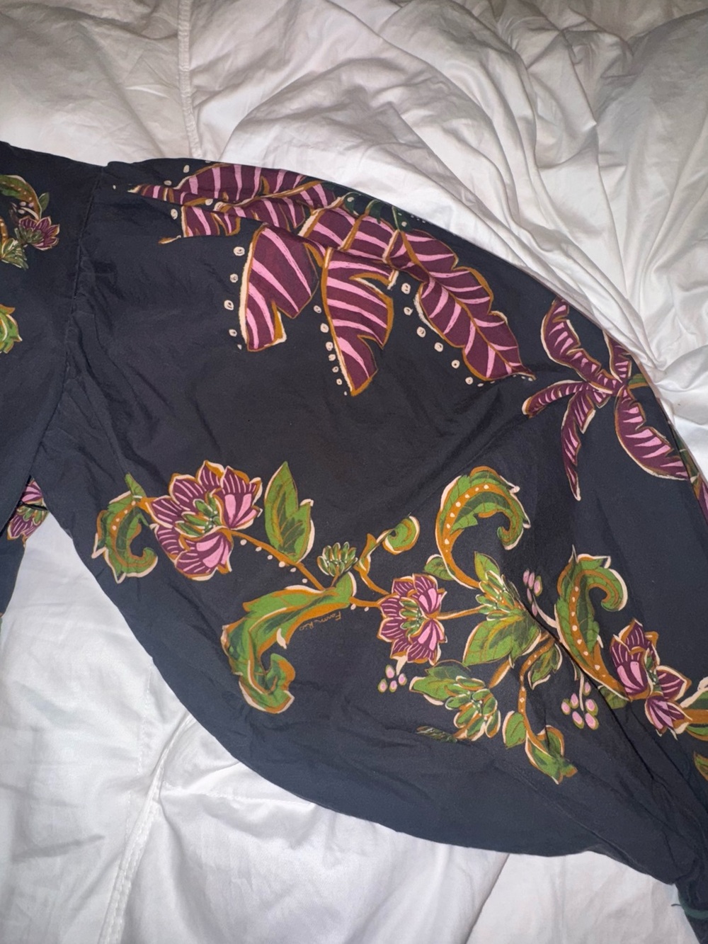 FARM Rio Black Dress with Pink & Green Floral Embroidery - Picture 5 of 8
